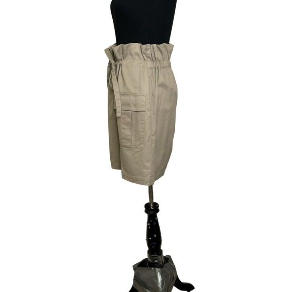 Rebecca Minkoff Beige Paperbag Bradley Paperbag Skirt Size Medium - Picture 12 of 14